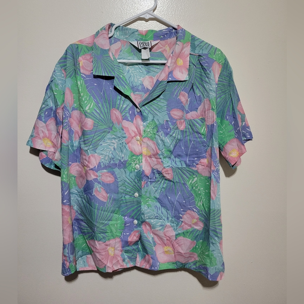 Vintage Cricket Lane‎ Floral Hawaiian Shirt